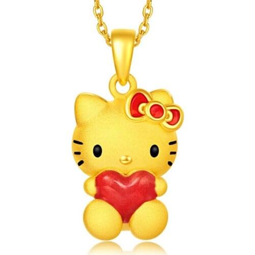 2020 Cute and Exquisite Cartoon Cat Pendant Kitty Womens Necklace Love Clavicle Necklace Valentines Day Gifts on February 14