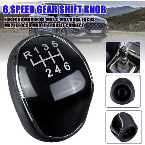 5/6 Speed Car Gear Shift Knob Lever Shifter For Ford/Mondeo MK4 Focus MK2 MK3 C-Max S-Max I II Kuga Galaxy MK2 MK3 2007-2015