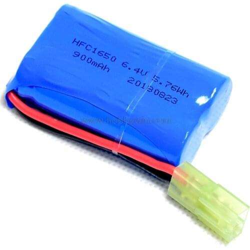 6.4V 2S 900mAh LiFe Battery Mini Tamiya plug for RC Model Buggy Truck Truggy Car Racing Speedboat
