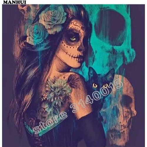 5d diy Diamond embroidery Skeleton beauty diamond painting Cross Stitch full square Rhinestone mosaic decoration BEF137