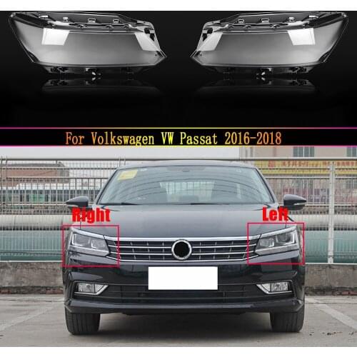 Car Front Lamp Shade Lamp Headlight Mask Headlights Shell Lampshade Cover Lens Glass For Volkswagen VW Passat 2016-2018