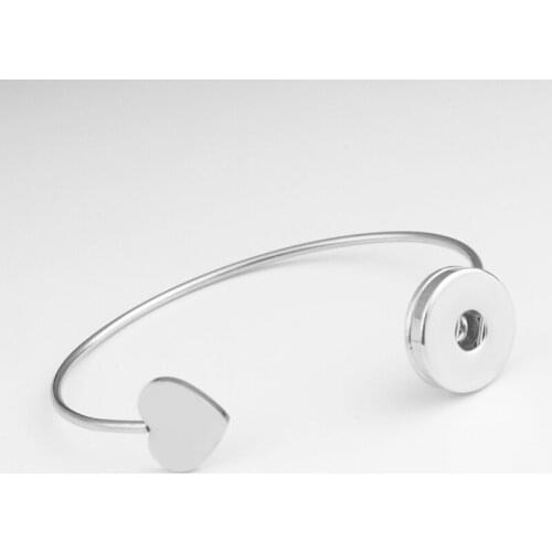 Stainless Steer 18mm Snap Button Jewelry Fashion Stainless Steel Charm Bracelet&Bangles BY3397