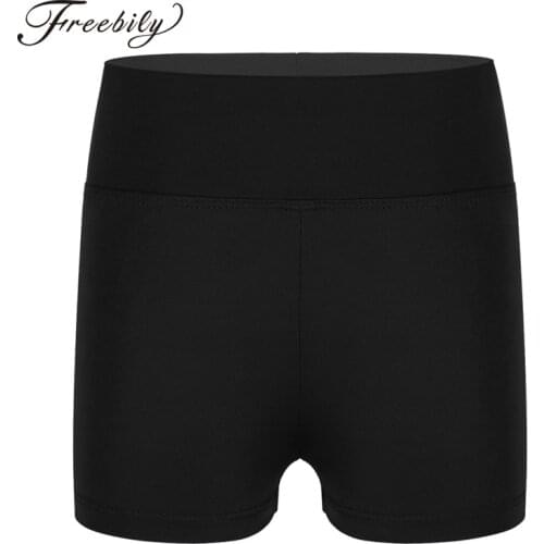 Children Kids Girls High Waist Activewear Ballet Dance Shorts Bottoms Gym Sports Fitness Yoga Gymnastics Shorts Child Dance Wear