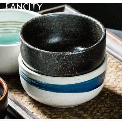 FANCITY Rice ceramic bowl breakfast bowl millet porridge bowl eat birds nest bowl small soup bowl restaurant multi-purpose side