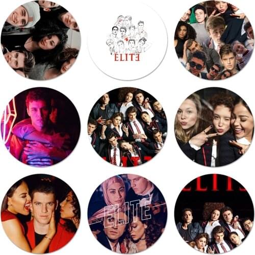 Spanish TV series Elite Icons Pins Badge Decoration Brooches Metal Badges For Backpack Decoration