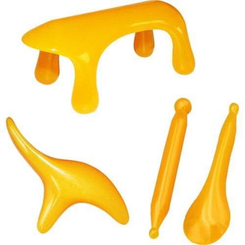 Natural resin Chinese Acupuncture Scraping tool back Massage Body massager GuaSha Board Beeswax Scrape Therapy blood circulate