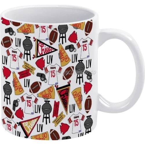 Coffee Mugs Ceramic Personalized Mugs 11 Oz White Mug Tea Milk Cup Drinkware Travel Mug Pendant Tailgating Bbq Football Footbal
