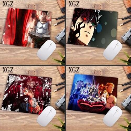 XGZ Black Clover Anime Mouse Pad Computer Mat Gaming Mousepad Best Padmouse Keyboard Games Pc Gamer Desk 18x22cm Big Promotion