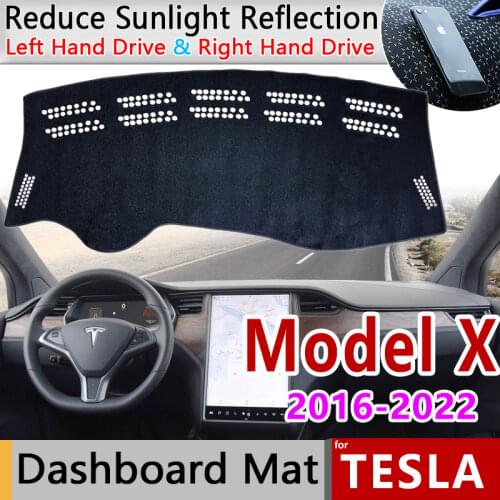 Car Dashboard Cover Dash Board Mat Carpet Pad for Tesla Model X P90D 75D 90D 100D 2016~2022 Sunshade Cape Cushion Accessories