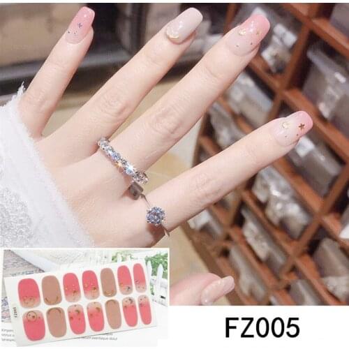 Moon Star Series Nail Sticker Waterproof Long Lasting Full Cover Nail Patch Manicure Supplies SANA889