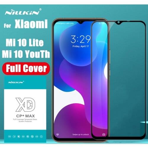 Mi 10 Lite Glass Nillkin XD CP+ Max Full Cover 3D Tempered Glass Screen Protector for Xiaomi Mi10 Lite Mi 10 Youth 5G Glass