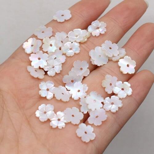 Natural Petal Shape White Shell Pendant Loose Beads Handmade DIY Bookmark Necklace Earrings Jewelry Accessories Bead 12x12mm