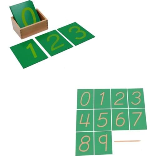 Montessori Math Materials Wooden Toys Early Educational Equipment 3-6 years Sandpaper Numbers With Box