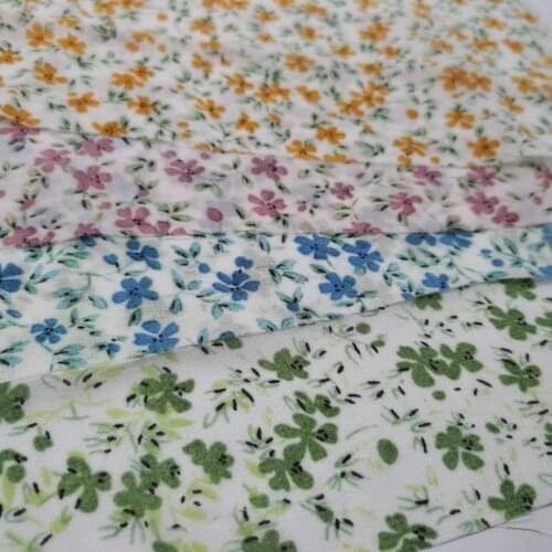 Dress Scarf Fabric Chiffon Soft Polyester Fabric Flower Printed Fabric material Cosplay Doll decor