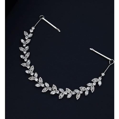 GETNOIVAS Luxury Handmade Zircon Crystal Hair Band Bride Wedding Headband Headpeice Women Tiara Girl Hair Jewelry Accessories SL