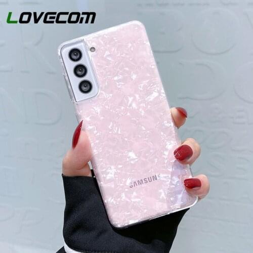 LOVECOM Luxury Dream Shell Phone Case For Samsung S21 S20 Ultra S10 Plus Note 20 Ultra A72 A52 A51 4G Soft TPU Clear Back Cover