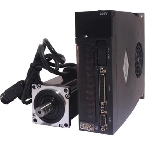 AC Servo motor 220V 1KW 90ST-M04025 2500RPM 4 N.m servomotor Single-Phase ac Servo drive permanent magnet Matched Drive