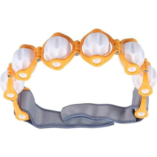 Back Puller Body Massage Roller Neck Massager Handheld Back Puller Strip Type Massager Rolling Balls Band for Fitness