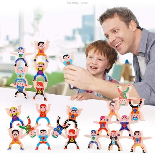 Stackrobats Building Blocks Sets Models Figures Educational Toys Stack Tumble Repeat Hercules Acrobatic Balance Building Blocks