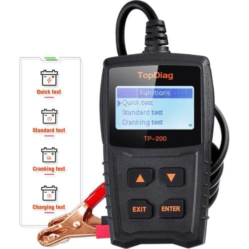 New Alternator Tester Test Diagnostic Cranking System 12V TopDiag TP200 JDiag Battery Analyzer BT200 Car Battery Tester