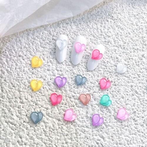 Ornaments 3D Nail Art Decoration Manicure Accessories Heart Shaped Nail Jewelry