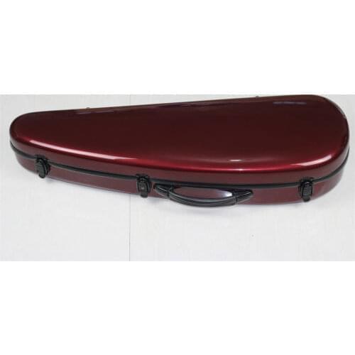 High Quality Red Violin 4/4 Full Size Fiber Glass Case Bag With Bow Holders & Straps Parts Accessories