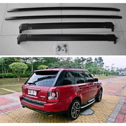 High Quality Aluminum Alloy Black Top Roof Rack Rail Luggage & Cross bar For Land Rover Range Rover Sport 2006-2013