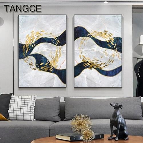 Japanese Golden Fish Canvas Painting Creative Abstract Marble Nordic Poster Print Wall Art for Living Room Decor Modern Tableaux