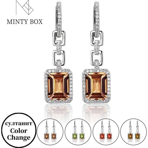 925 Sterling Silver Clip Earring Серьги for Women Octagon Zultanite Color Change Gemstone Earrings for Engagement Fine Jewlery