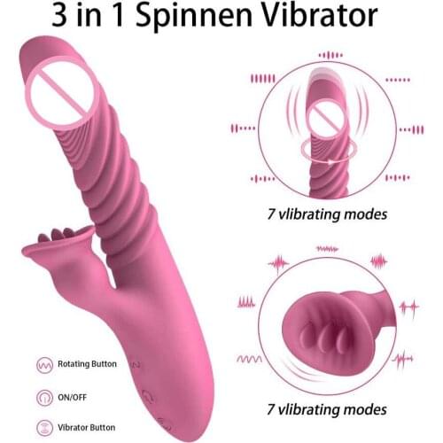 Heating Dildo Vibrator Magic Wand AV Stick Soft Silicone Multi-Speed G-Sopt Massage Sex Toys for Women