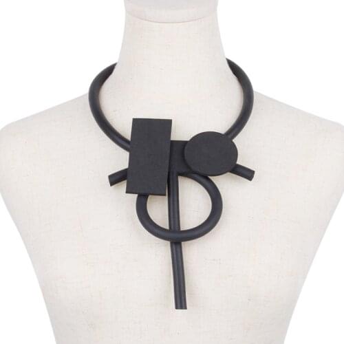 YD&YDBZ Big Foam Square Choker Necklaces For Women Classic Rubber Chunky Chain Name Necklace Handmade Goth Jewelry Decoration