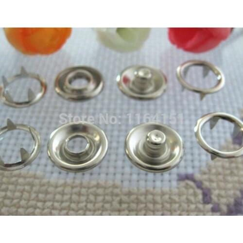 100set prong snap button metal snap silver plated 11mm About plated garment accessory kids romper buckle scrapbooking products