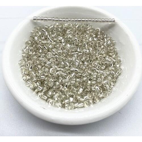 15g 2--4mm Unreal Color Filled with Silver Rice Beads Charm Czech Glass Seed Beads for Jewelry Making DIY Bracelet Necklace #22