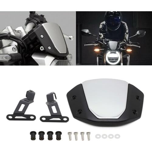Aluminum cb650r Windshield WindScreen For honda cb650r 2018 2019 2020 CB 650R Front Screen WindScreen wind deflector