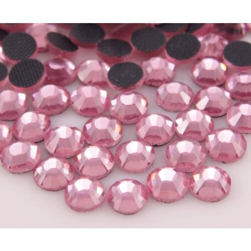 High Glitter Pink Hotfix Rhinestones SS6-SS30 1440pcs All colors HotFix Flatback DMC Glue back Iron On For Garment Dresses