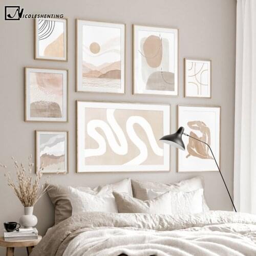 Bohemia Abstract Geometry Canvas Painting Sunset Landscape Poster Scandinavian Art Print Wall Picture Modern Home Decoration