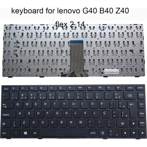 Brazilian laptop keyboard pc Brazil keyboards for lenovo G40 B40 G40-30 45 G40-75 G40-80 N40 Z40 70 75 Z41-70 Flex 2 14 25215205