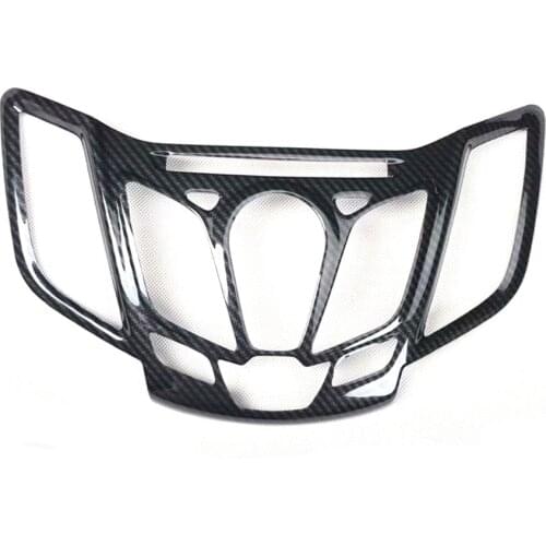 Car Dashboard Central Console CD Panel Decoration Trim For Ford Fiesta 2009-2013 Interior ABS Styling Accessory