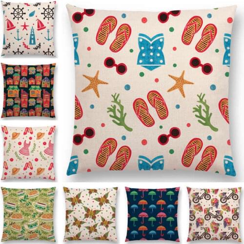 Newest Cute Cartoon Delicious Food Hamburger Ice Cream Fruit Dessert Cushion Cover Decor 25 Design Available