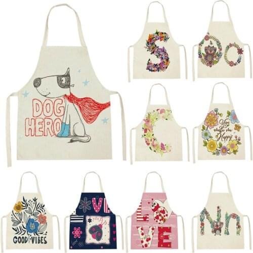 Apron Kids Apron Kitchen Household Item Letter Print Apron Adult Hair Apron 55-68cm Apron Custom Logo Kitchen Supplie Tablier