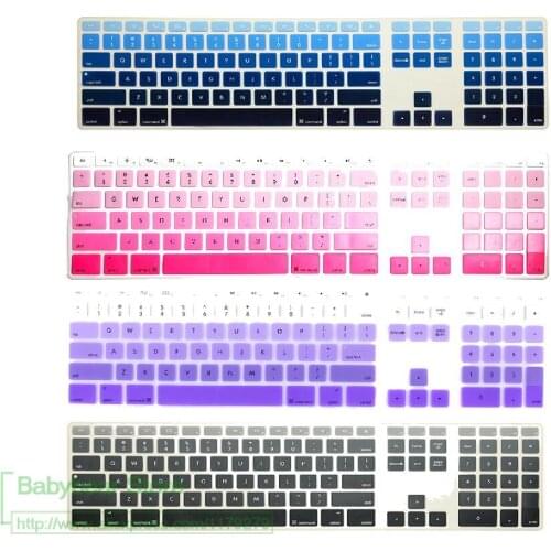 Gradient Keyboard Cover For Apple iMac G6 21.5 27 inch Desktop keyboards protective keypad cover Protector