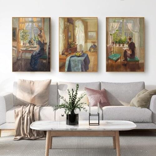 NEW Oil painting Wall Prints Cuadros Vintage Wall Pictures For Living Room Decor Scandinavian Home Decor