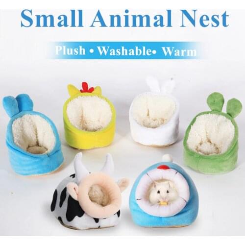 Pet Cage for Hamster Accessories Pet Bed Mouse Cotton House Small Animal Nest Winter Warm For Rodent/Guinea Pig/Rat/Hedgehog