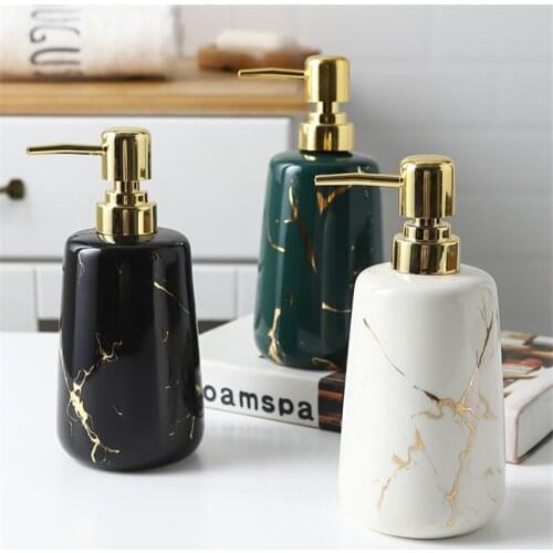 Marble 260ML 400ML Resin Emulsion Bottles Creative Latex Bottles Liquid Soap Dispensers Bathroom Home Decoration