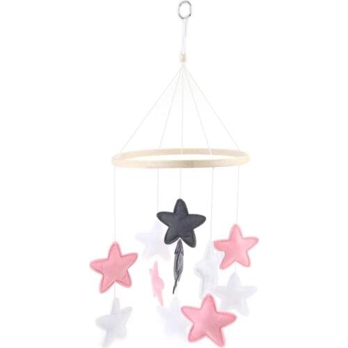 1 Pc Baby Crib Felt Stars Musical Mobile Rattle Infant Cot Wind Chime Bed Bell Toys