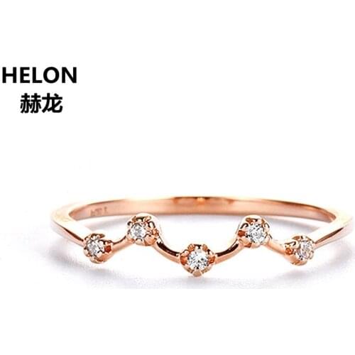 Solid 14k Rose Gold Natural Diamonds Engagement Wedding Ring Party Anniversary Fine Jewelry