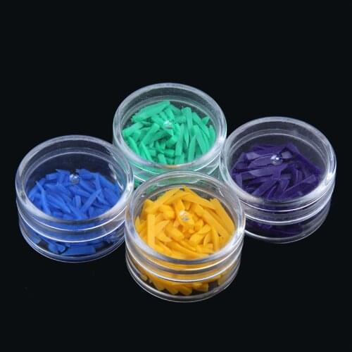 Disposable Dental Plastic Wedge with Hole 4 Size Medical Arc Concave Design Dental Materials Supply Dentist Tools