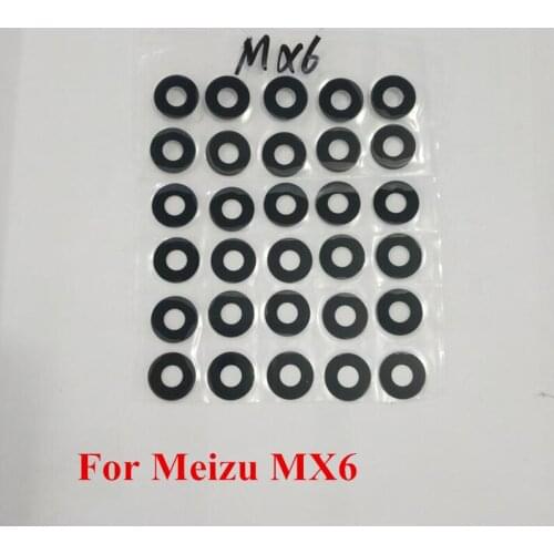 Wholesale Price 50PCS/Lot Back Camera Glass Lens with Sticker for Meizu MX6 Replacement Spare Parts