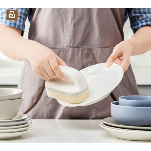 Original Youpin cleaning brush countertop brush with handle magic wipe kitchen sink bathroom cleaning brush sponge smart