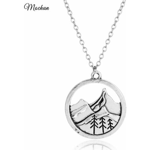 MQCHUN Himalayas Mountain Necklace Wanderlust Rock Climbing Necklaces Pendants Gift for Climbers Travel Vintage Charm